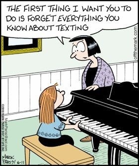 forget texting while playing piano
