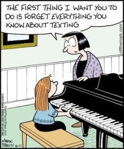 forget texting while playing piano
