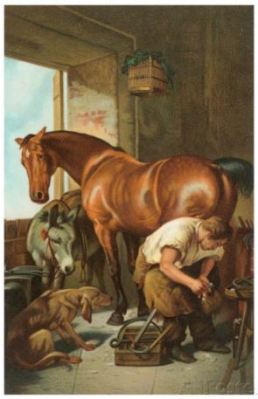 old-poster-of-a-farrier-artist-unknown